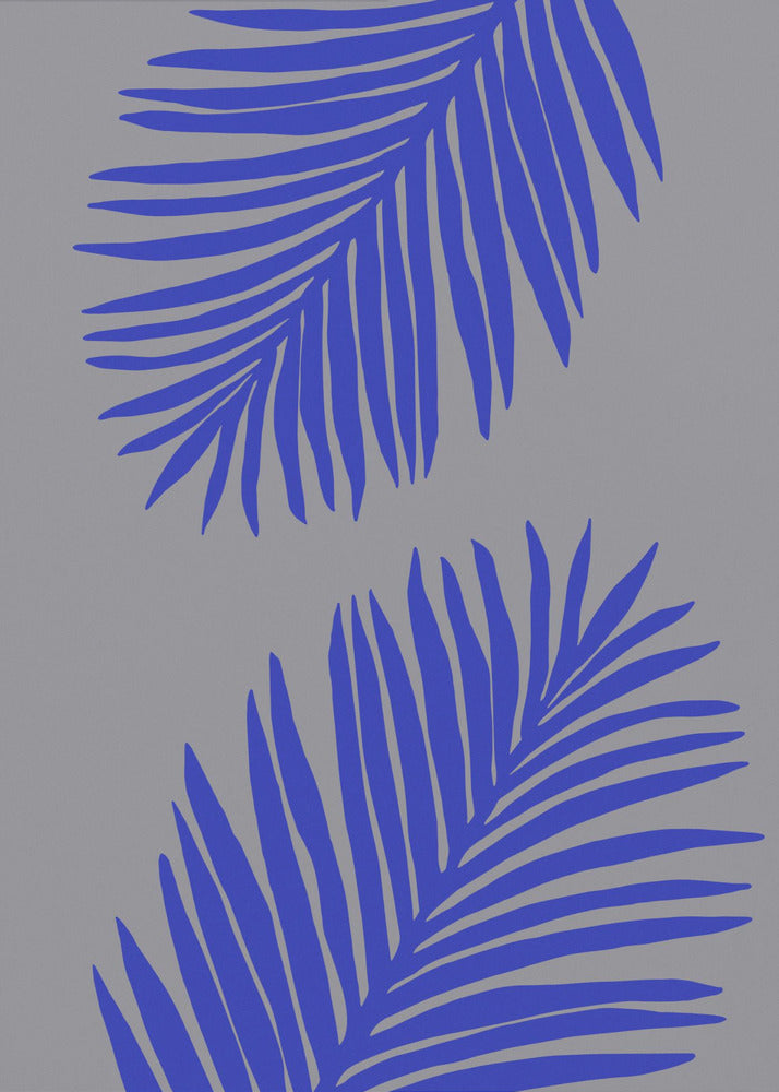 PALM LEAF 02 SOFT GRAY | Canvas