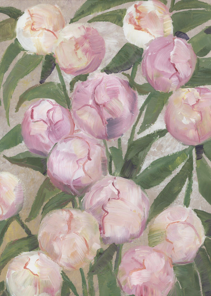 Valenty painterly peonies | Poster
