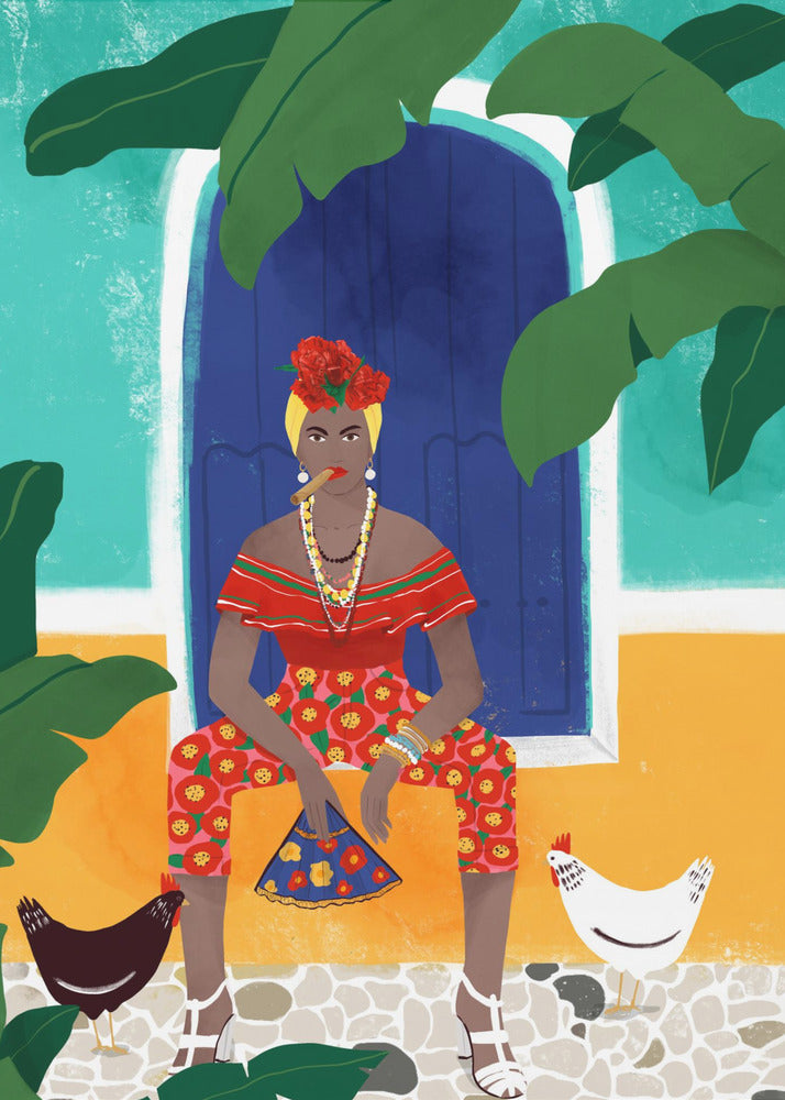 Femm au cigare | Canvas