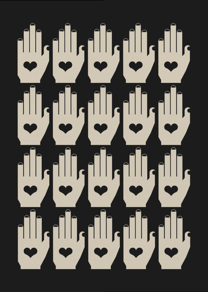 Retro Hands Black | Poster