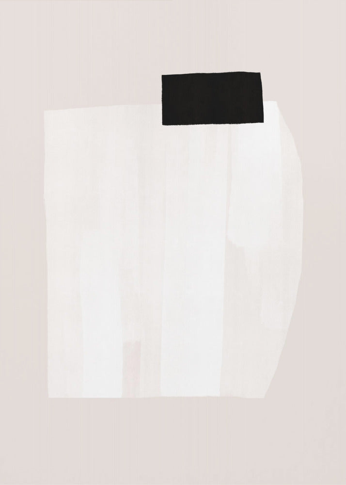 Silent Structure With Black on White Texture | Canvas