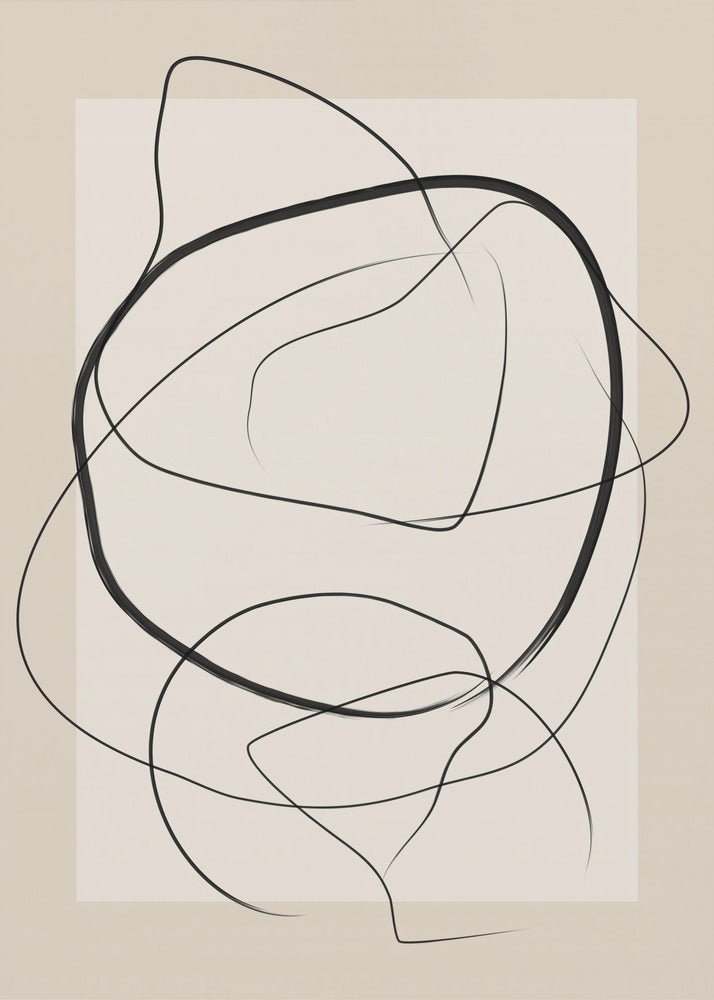 Soft Abstract Lines Art | Poster