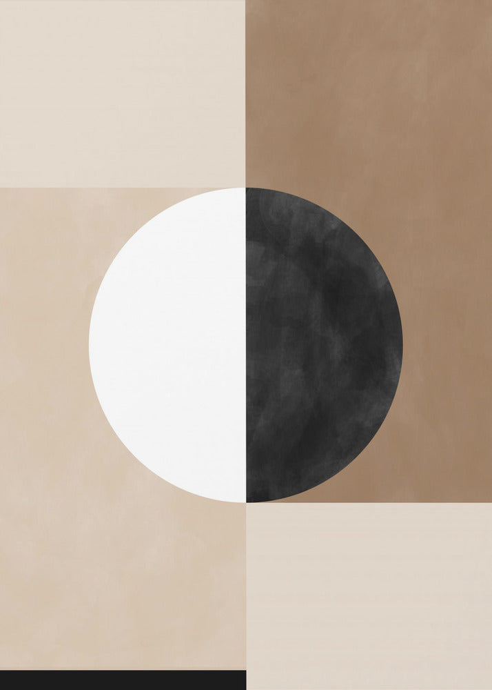 Geometric Shapes with a Central Circle | Canvas