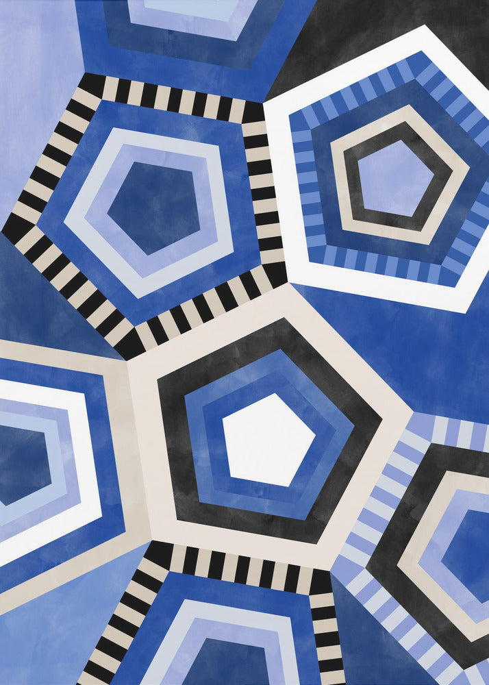 Geometric Pattern With Hexagonal Shape | Poster