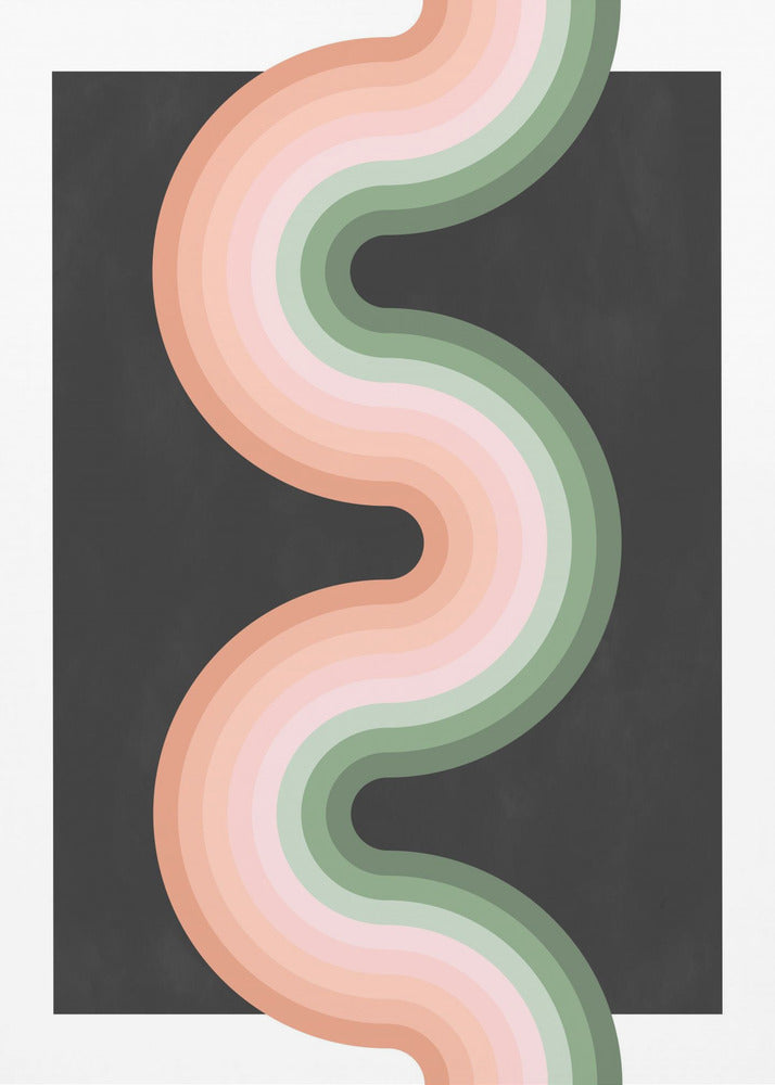 Wavy Pattern With Layered Pastel Tones | Poster