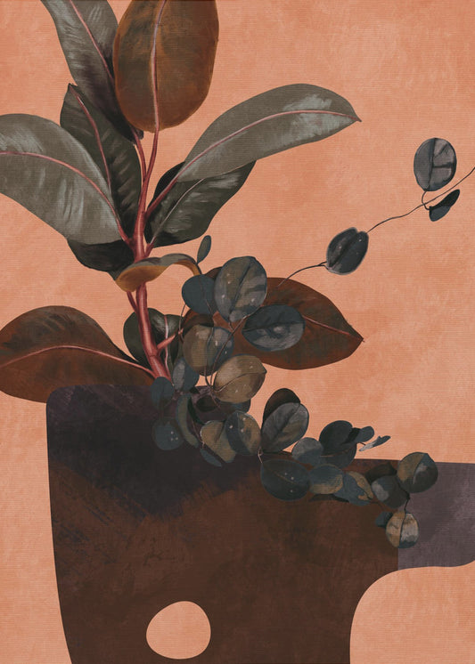 Leaves More 6 Red | Poster