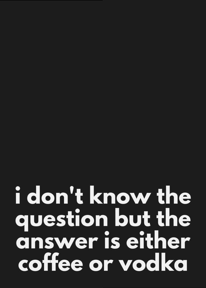 Coffee or Vodka Dilemma | Poster