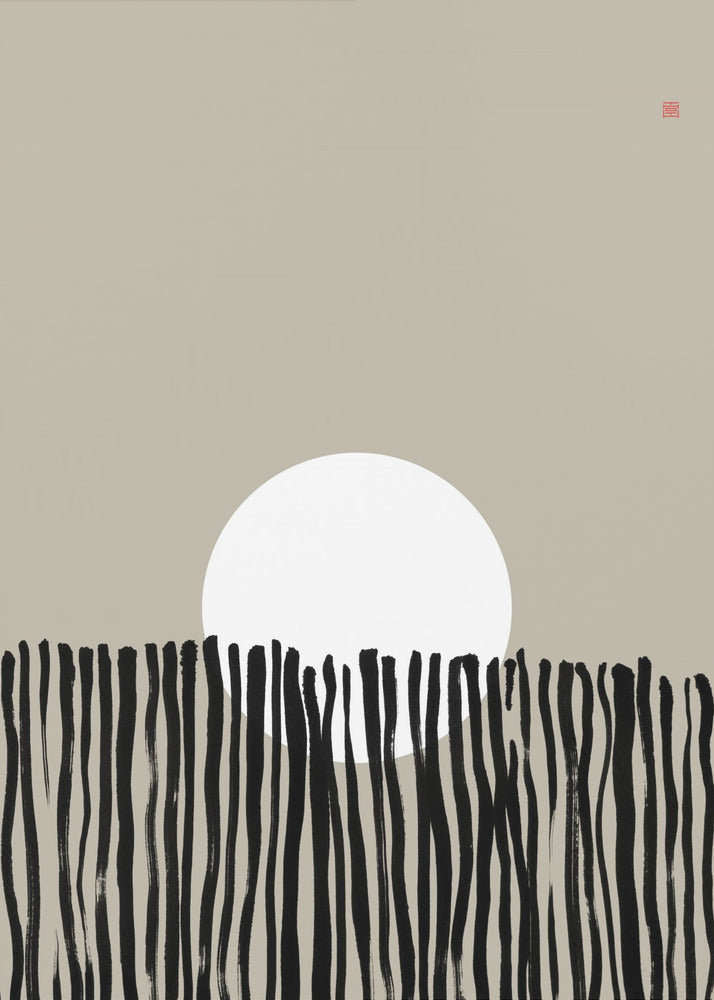 Hidden Moon N°6 | Behind the Fence | Canvas