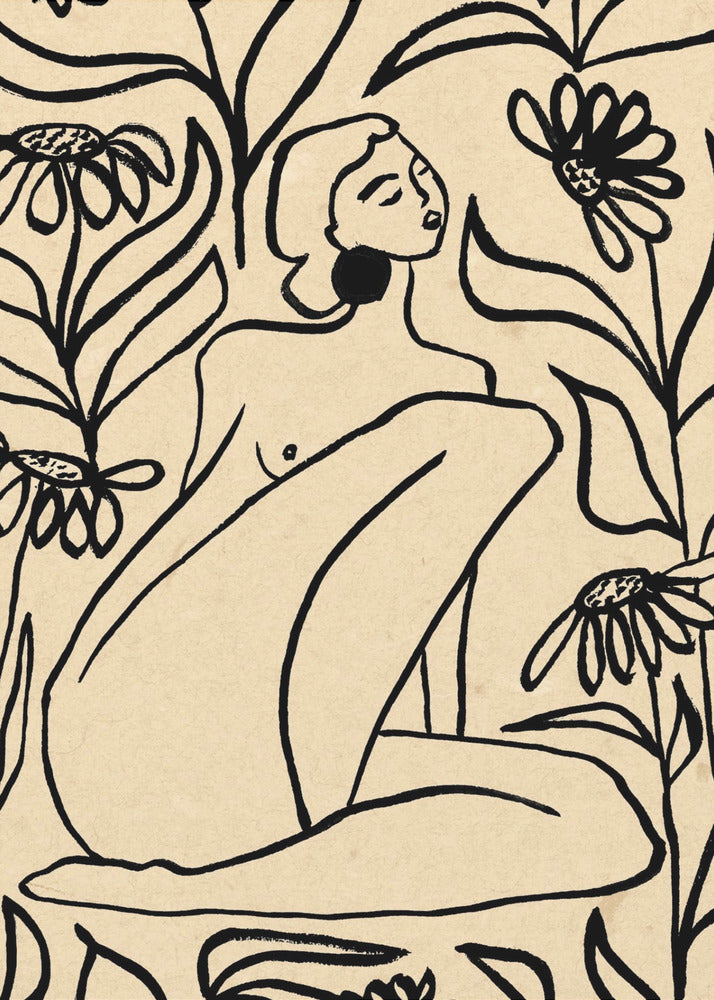 Girl In Sunflower Field | Poster