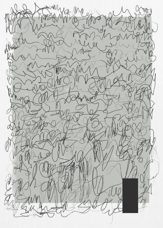 Intricate Scribbles On A Muted Background | Poster