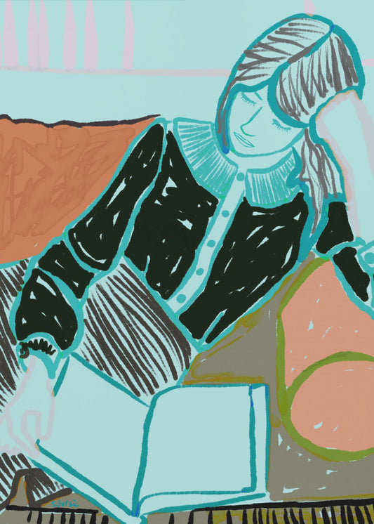 Lady reading | Poster