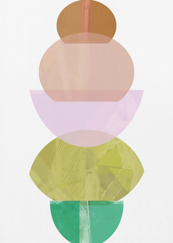Coloured Shapes Stack 2 | Poster
