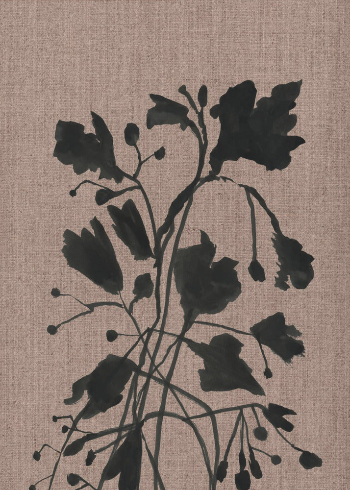 Black Floral II | Poster