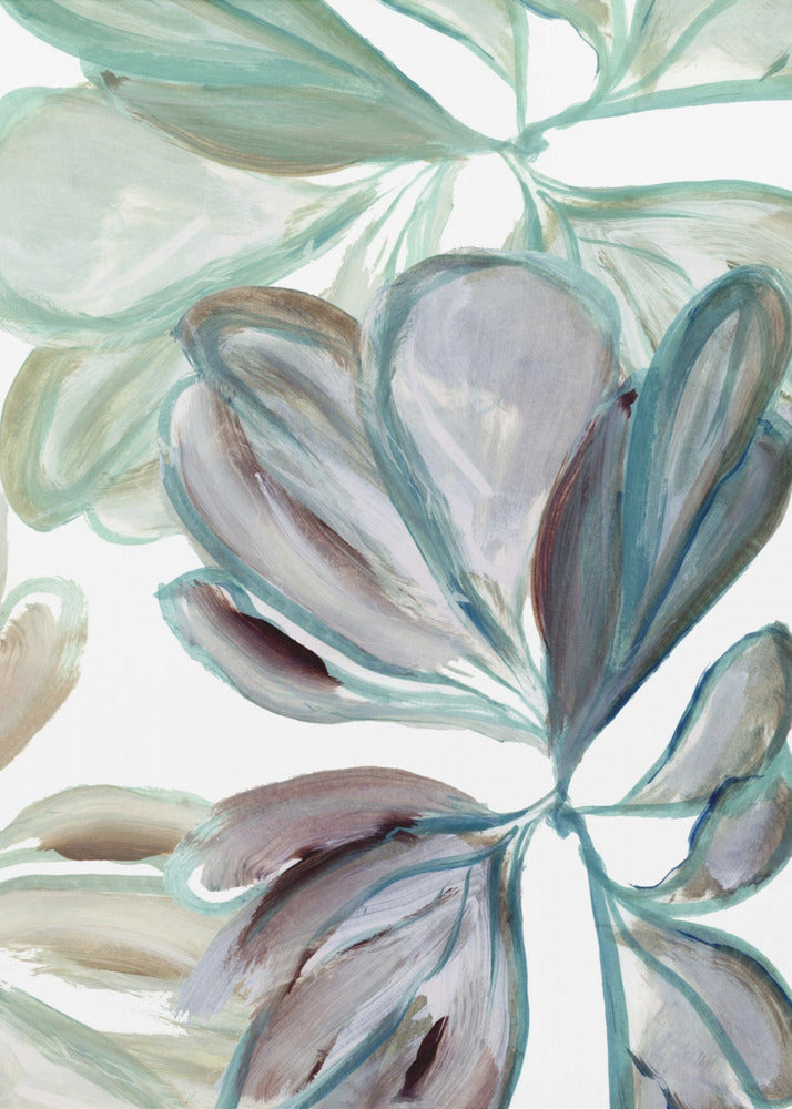 Aqua Floral 1 | Poster