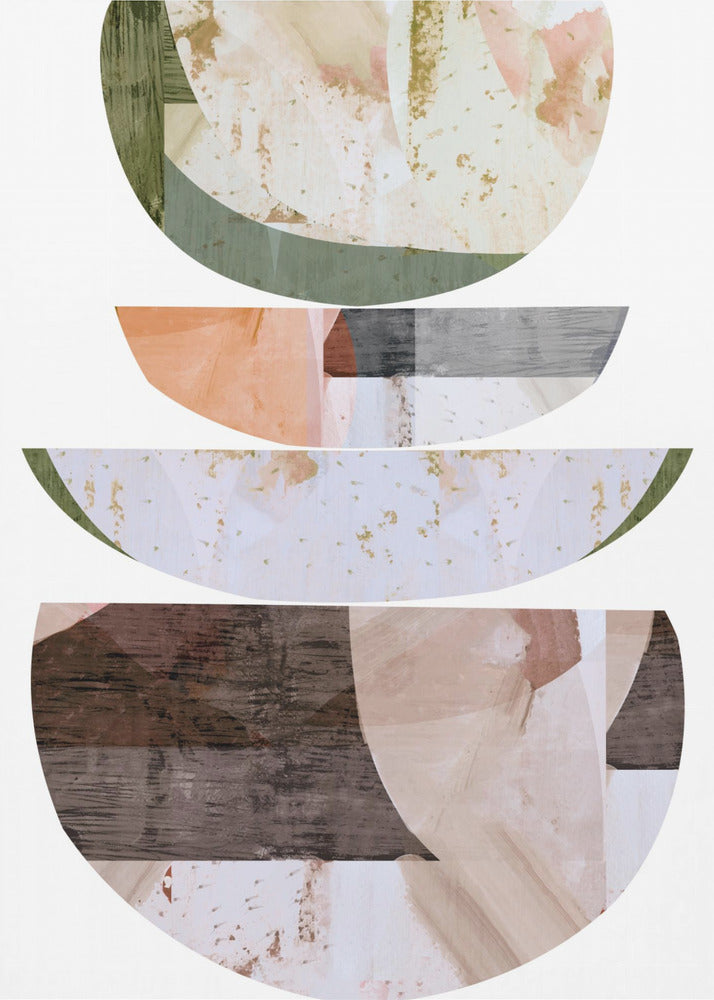 Blue Semi Circles 2 | Canvas