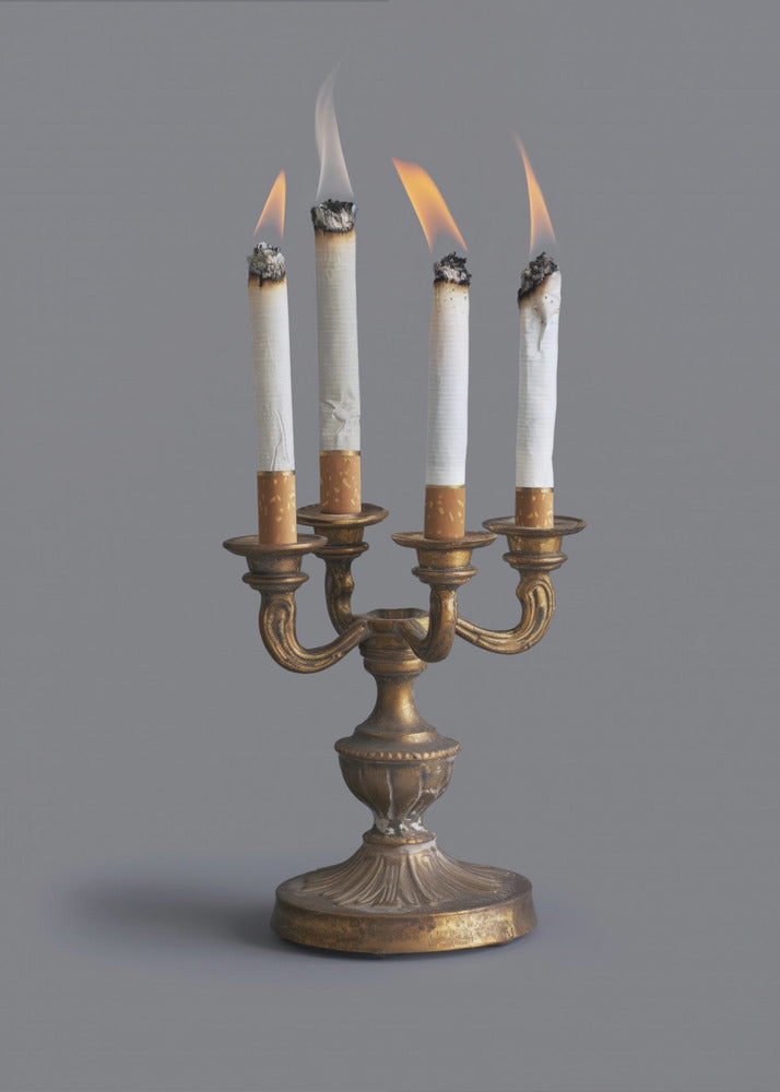 Smoking candlestick | Canvas