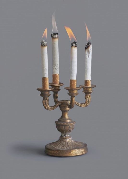 Smoking candlestick | Canvas