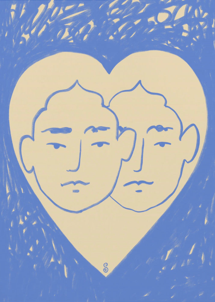 Two Abstract Faces | Canvas