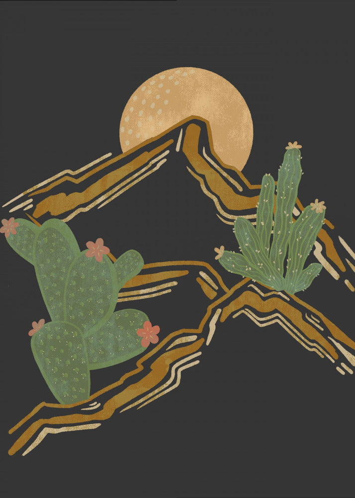 Rocky Mountain and Cactus | Poster