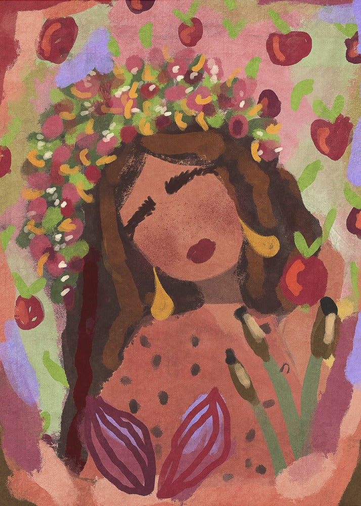 Woman and apples | Poster