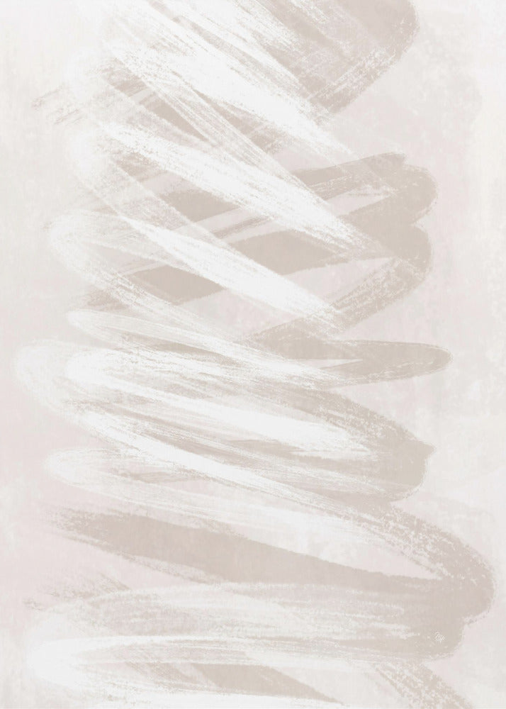 Abstract Art With Beige Waves | Canvas
