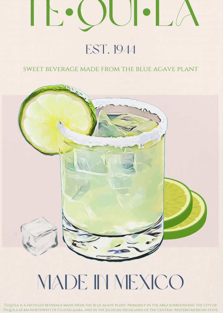 Tequila Drink With Lime And Ice | Poster