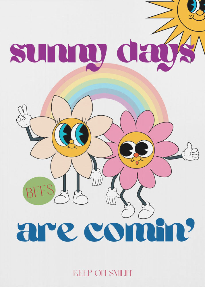 Smiling Flower Characters | Canvas