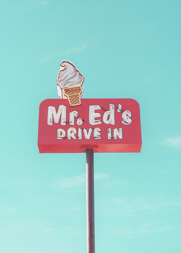 Mr. Ed's Drive In Vintage Sign in Urbana, Missouri, USA | Poster