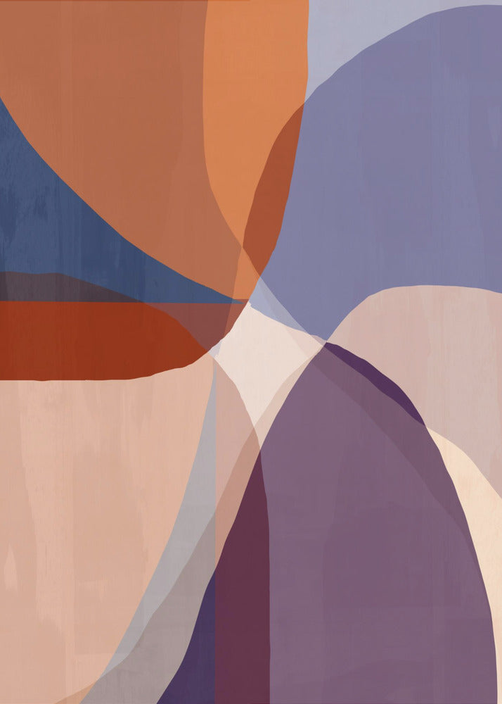 Organic Forms in Earthy and Blue Tones | Poster