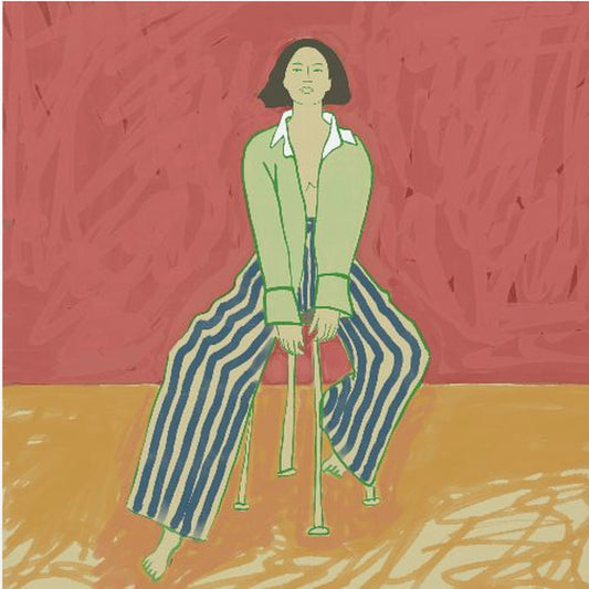Woman on stool | Canvas